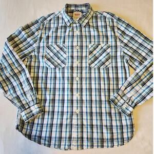Levi's Men's Button Shirt Large Plaid Western